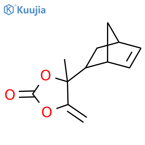 4-(bicyclo[2.2.1]hept-5-en-2-yl)-4-methyl-5-methylidene-1,3-dioxolan-2-one structure