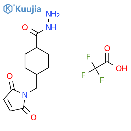 4-(Maleimidomethyl)cyclohexane-1-carboxyl-hydrazide, Trifluoroacetic Acid Salt structure