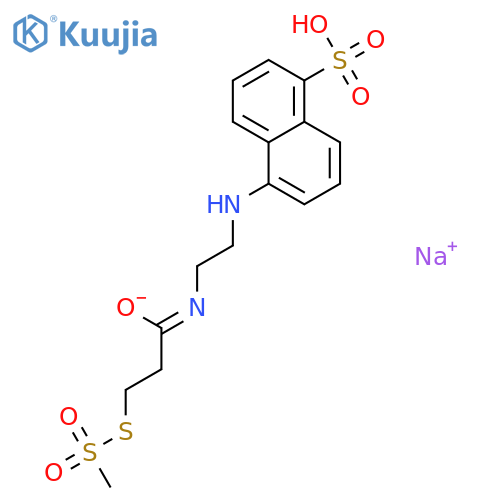 N-(Methanethiosulfonylethylcarboxamidoethyl)-5 -naphthylamine-1-sulfonic acid, Sodium Salt structure
