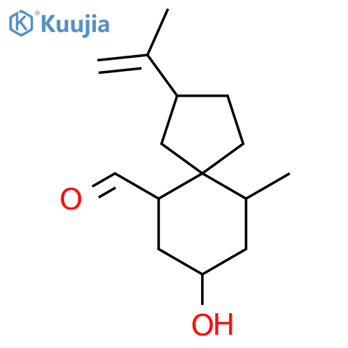 Spiro[4.5]decane-6-carboxaldehyde,8-hydroxy-10-methyl-2-(1-methylethenyl)-, (2R,5S,6S,8S,10R)- structure