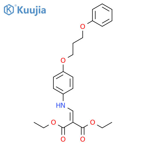 Propanedioic acid,2-[[[4-(3-phenoxypropoxy)phenyl]amino]methylene]-, 1,3-diethyl ester structure