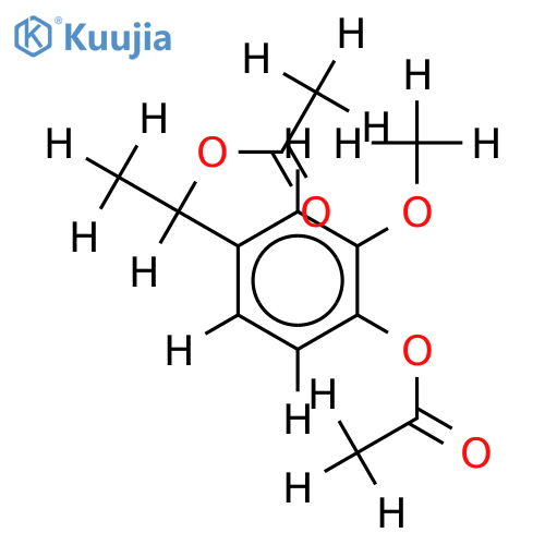 (rac)-acetic acid 1-(4-acetoxy-3-methoxyphenyl)-ethyl ester structure