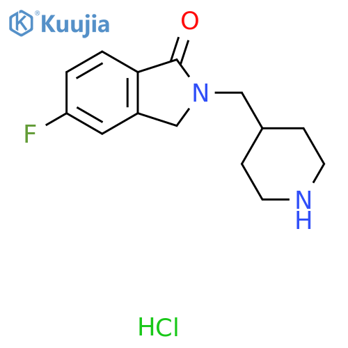 5-Fluoro-2-(piperidin-4-ylmethyl)isoindolin-1-one hydrochloride structure