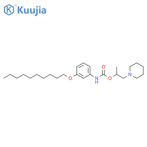 Carbamic acid, [3-(decyloxy)phenyl]-, 1-methyl-2-(1-piperidinyl)ethylester structure