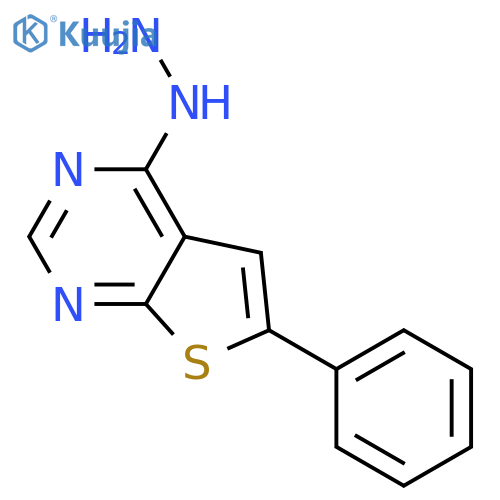 4-Hydrazinyl-6-phenylthieno2,3-dpyrimidine structure