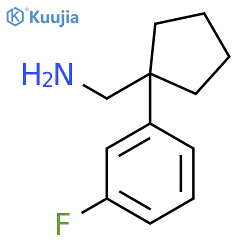 1-1-(3-fluorophenyl)cyclopentylmethanamine structure