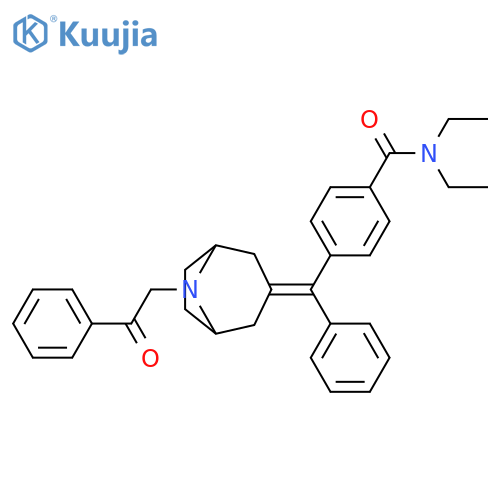 Benzamide,N,N-diethyl-4-[[8-(2-oxo-2-phenylethyl)-8-azabicyclo[3.2.1]oct-3-ylidene]phenylmethyl]- structure
