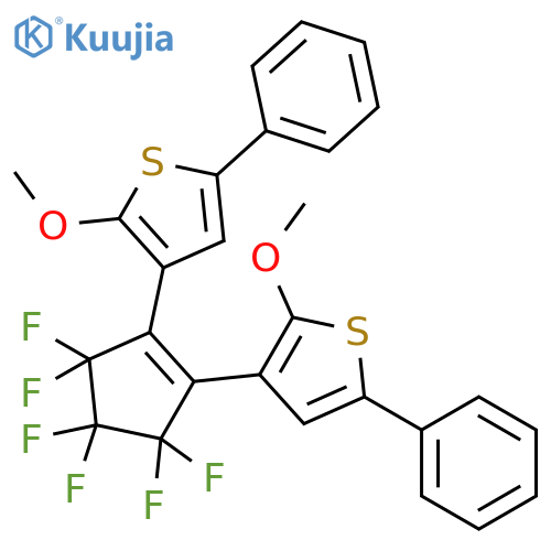 Thiophene, 3,3'-(3,3,4,4,5,5-hexafluoro-1-cyclopentene-1,2-diyl)bis[2-methoxy-5-phenyl- structure