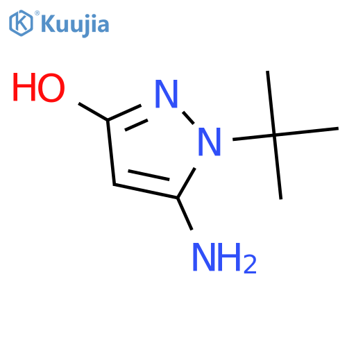 5-amino-1-tert-butyl-2,3-dihydro-1H-pyrazol-3-one structure