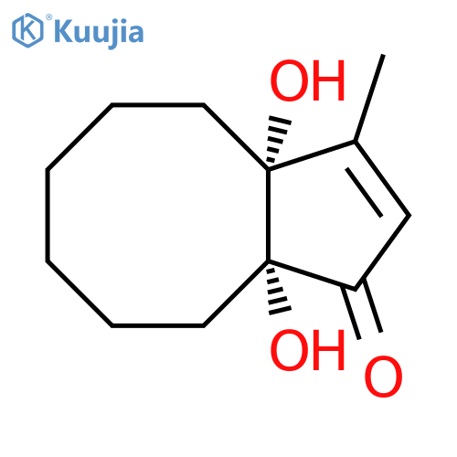 1H-Cyclopentacycloocten-1-one, 3a,4,5,6,7,8,9,9a-octahydro-3a,9a-dihydroxy-3-methyl-, (3aR,9aR)-rel- (9CI) structure