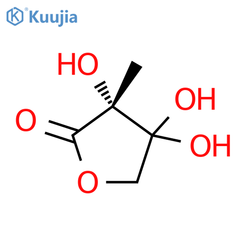 2(3H)-Furanone,dihydro-3,4,4-trihydroxy-3-methyl-, (3R)- structure