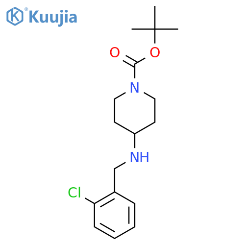 2-methyl-2-propanyl 4-[(2-chlorobenzyl)amino]-1-piperidinecarboxy Late structure