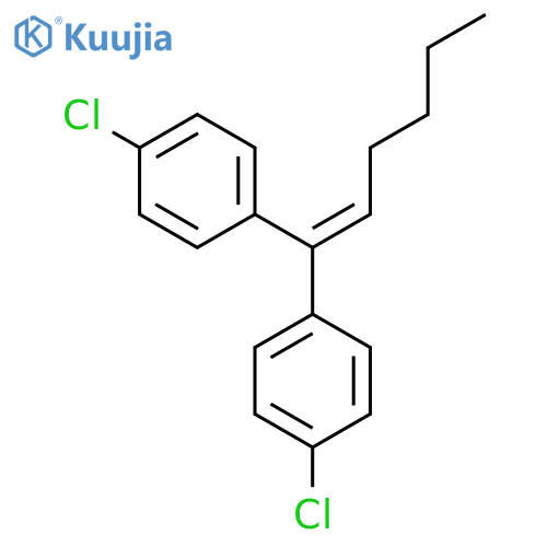 Benzene, 1,1'-(1-hexenylidene)bis[4-chloro- structure