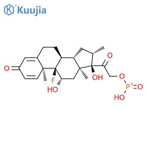 Pregna-1,4-diene-3,20-dione,9-fluoro-11,17-dihydroxy-16-methyl-21-(phosphonooxy)-, (11b,16b)- structure