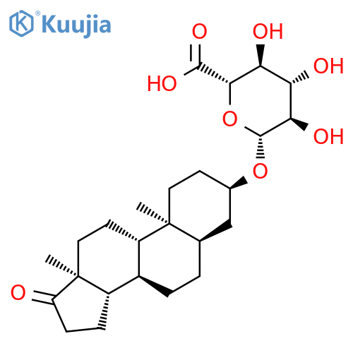 b-D-Glucopyranosiduronic acid, (3a,5b)-17-oxoandrostan-3-yl structure