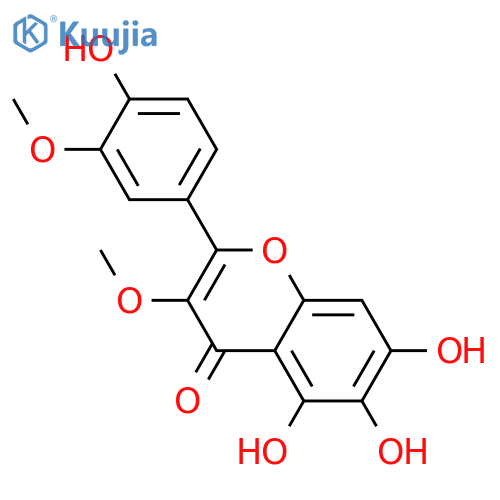 4H-1-Benzopyran-4-one,5,6,7-trihydroxy-2-(4-hydroxy-3-methoxyphenyl)-3-methoxy- structure