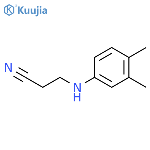 3-(3,4-dimethylphenyl)aminopropanenitrile structure