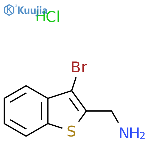 (3-Bromo-1-benzothiophen-2-yl)methanamine hydrochloride structure