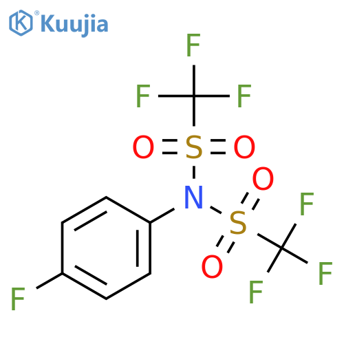 Methanesulfonamide,1,1,1-trifluoro-N-(4-fluorophenyl)-N-[(trifluoromethyl)sulfonyl]- structure