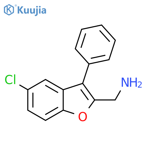 (5-chloro-3-phenyl-1-benzofuran-2-yl)methanamine structure