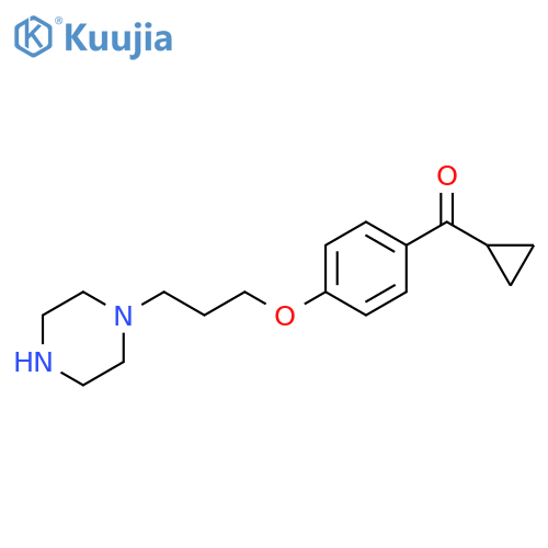 Methanone, cyclopropyl[4-[3-(1-piperazinyl)propoxy]phenyl]- structure