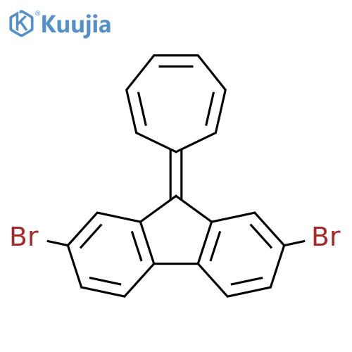 9H-Fluorene, 2,7-dibromo-9-(2,4,6-cycloheptatrien-1-ylidene)- structure
