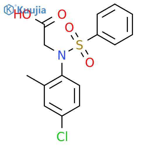 N-(4-Chloro-2-methylphenyl)-N-(phenylsulfonyl)glycine structure