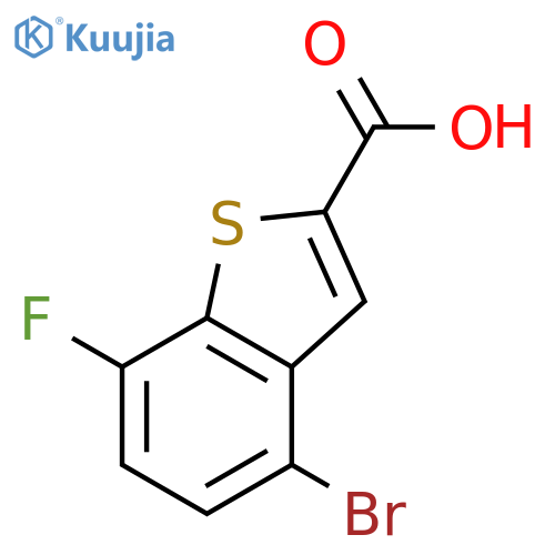 4-bromo-7-fluoro-1-benzothiophene-2-carboxylic acid structure