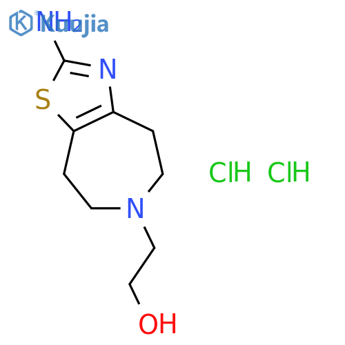 2-(2-amino-4,5,7,8-tetrahydro-6H-[1,3]thiazolo[4,5-d]azepin-6-yl)ethanol dihydrochloride structure