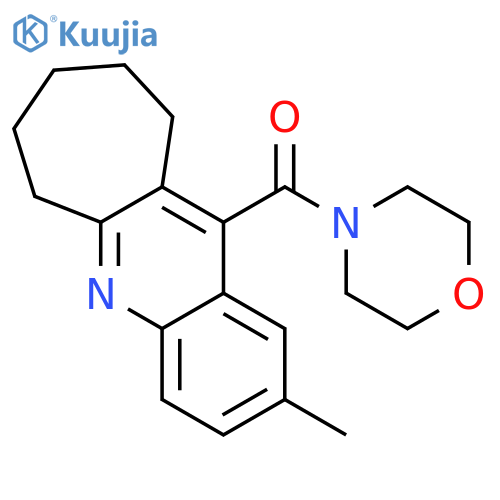 (2-methyl-7,8,9,10-tetrahydro-6H-cyclohepta[b]quinolin-11-yl)(morpholin-4-yl)methanone structure