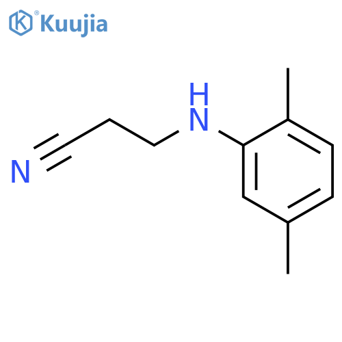 3-(2,5-dimethylphenyl)aminopropanenitrile structure