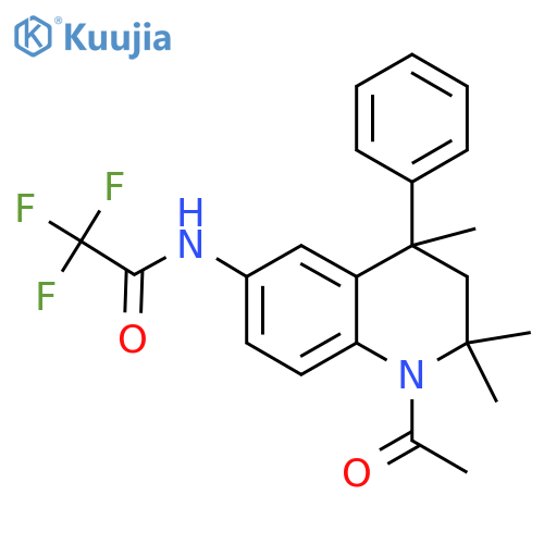 Acetamide,N-(1-acetyl-1,2,3,4-tetrahydro-2,2,4-trimethyl-4-phenyl-6-quinolinyl)-2,2,2-trifluoro- structure
