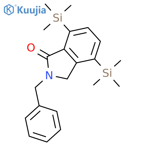 1H-Isoindol-1-one, 2,3-dihydro-2-(phenylmethyl)-4,7-bis(trimethylsilyl)- structure