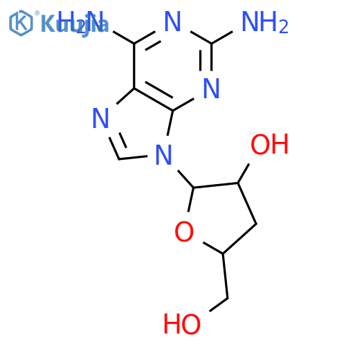 Adenosine, 2-amino-3'-deoxy- structure
