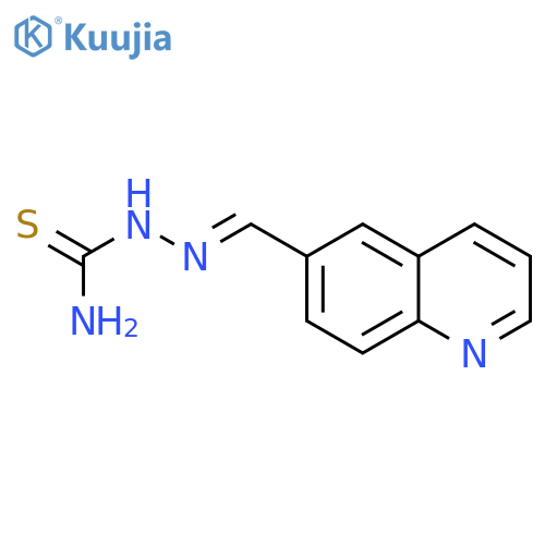 (2E)-2-(quinolin-6-ylmethylidene)hydrazinecarbothioamide structure