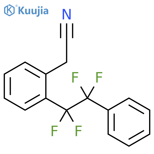 Benzeneacetonitrile, 2-(1,1,2,2-tetrafluoro-2-phenylethyl)- structure