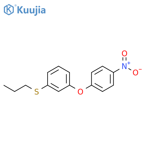 Benzene, 1-(4-nitrophenoxy)-3-(propylthio)- structure