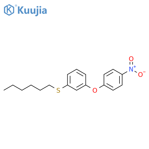 Benzene, 1-(hexylthio)-3-(4-nitrophenoxy)- structure