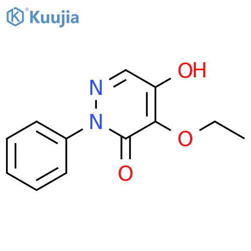 3(2H)-Pyridazinone, 4-ethoxy-5-hydroxy-2-phenyl- structure