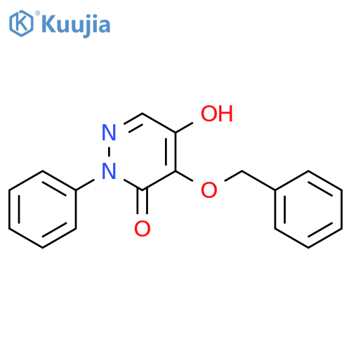 3(2H)-Pyridazinone, 5-hydroxy-2-phenyl-4-(phenylmethoxy)- structure