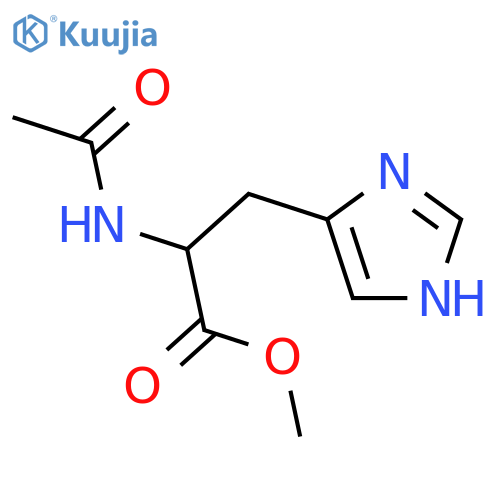 methyl (2S)-2-acetamido-3-(1H-imidazol-4-yl)propanoate structure