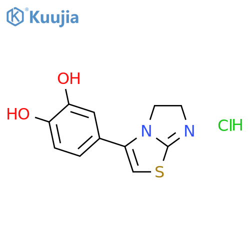4-(5,6-Dihydro-imidazo[2,1-b]thiazol-3-yl)-benzene-1,2-diol; hydrochloride structure