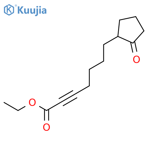 2-Heptynoic acid, 7-(2-oxocyclopentyl)-, ethyl ester structure