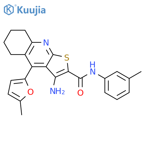 3-amino-4-(5-methylfuran-2-yl)-N-(3-methylphenyl)-5H,6H,7H,8H-thieno2,3-bquinoline-2-carboxamide structure