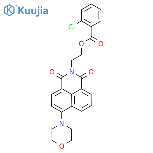 2-8-(morpholin-4-yl)-2,4-dioxo-3-azatricyclo7.3.1.0^{5,13}trideca-1(13),5,7,9,11-pentaen-3-ylethyl 2-chlorobenzoate structure