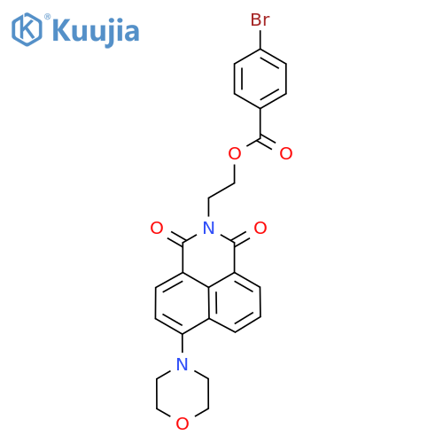 2-8-(morpholin-4-yl)-2,4-dioxo-3-azatricyclo7.3.1.0^{5,13}trideca-1(13),5,7,9,11-pentaen-3-ylethyl 4-bromobenzoate structure