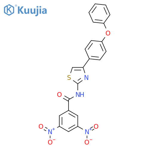 3,5-dinitro-N-4-(4-phenoxyphenyl)-1,3-thiazol-2-ylbenzamide structure
