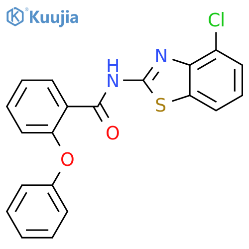 N-(4-chloro-1,3-benzothiazol-2-yl)-2-phenoxybenzamide structure