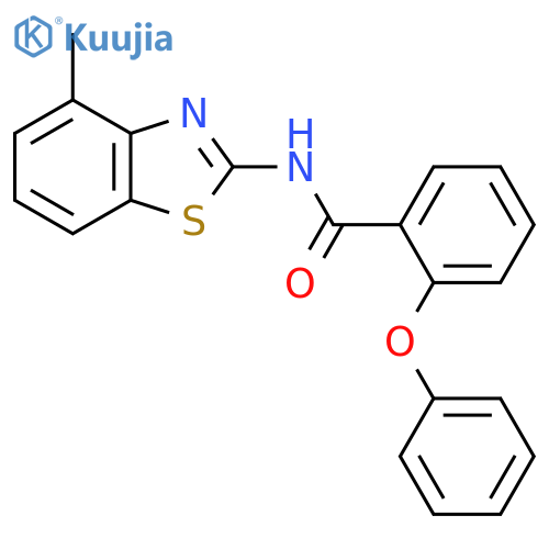 N-(4-methyl-1,3-benzothiazol-2-yl)-2-phenoxybenzamide structure