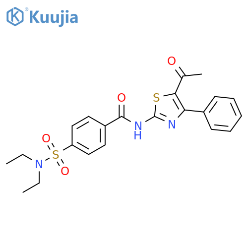 N-(5-acetyl-4-phenyl-1,3-thiazol-2-yl)-4-(diethylsulfamoyl)benzamide structure